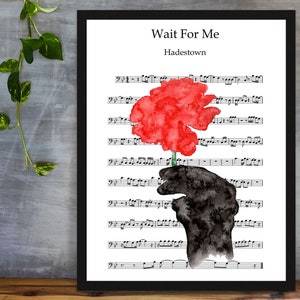 Hadestown | Wait For Me | Sheet Music Poster Print | INSTANT DIGITAL DOWNLOAD