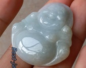 Buddha Joss Grade A Green Jade ICE Jadeite Earring Bead Chinese Carved ,pendant Myanmar Anhänger