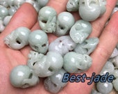 10PCS (Wholesale) Gragon Hollow Grade A ICY Jade pendant necklace Beads Perle Chinese Carved ,Myanmar green Jadeite pixiu qilin kylin Dragon