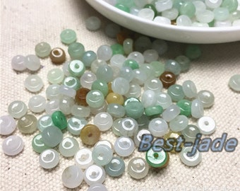 30PCS Grade A Jadeite Wallet pendant  Natural Grade A Stone Green Jade ICE Jadeit Chinese Beads,Myanmar Baby hang necklace Blume