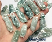 30PCS (Wholesale) Orchid Cymbidium FenOrchild Pendant Buddha Grade A Green Jade ICE Jadeite Guanyin hand Chinese Lady baby child necklace