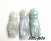 30PCS (Wholesale) Orchid Cymbidium FenOrchild Pendant Buddha Grade A Green Jade ICE Jadeite Guanyin hand Chinese Lady baby child necklace