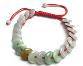 Certificated ICE Jade Grade A Green Natural Jadeite Hand carved Jade Round bead bangle Bracelet Chain Burma stone Armband string rope