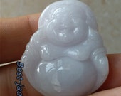 Buddha Joss Grade A Green Jade ICE Jadeite Earring Bead Chinese Carved ,pendant Myanmar Anhänger