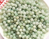 100PCS (Wholesale) 3mm 13mm Grade A Chinese ICY Jade Jadeite Flat Roundness Beads Ball GREEN WHITE Gray Best-jade