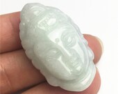 1PCS (Wholesale) Feicui KWAN YIN Guanyin Natural Grade A Green Jade ICE Jadeite Chinese Carved ,Myanmar Jadeite Pendant necklace Statue