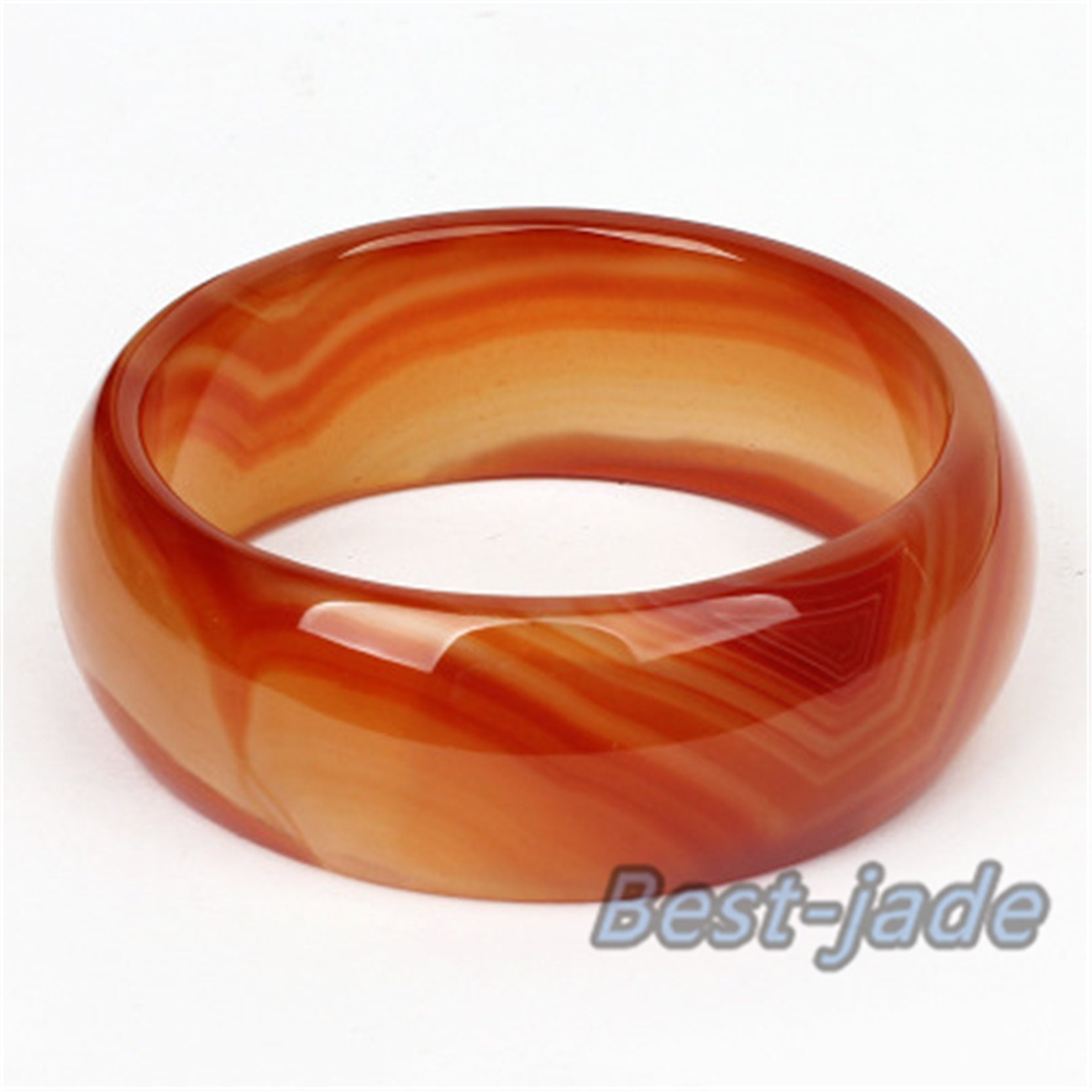 Rare Orange Jade Agathe Bangle campestre.al.gov.br