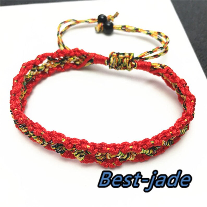 Hand LINE RED Hand Woven Braided Rope Lady Hand String Cord Etsy