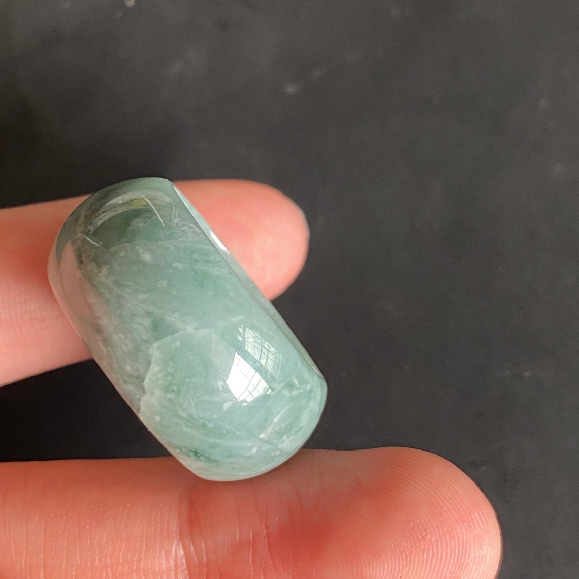 21.7mm Natural transparent Guatemala Jadeite Grade A Jade Blue Etsy