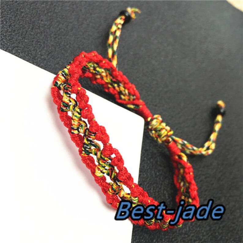 Hand LINE RED Hand Woven Braided Rope Lady Hand String Cord - Etsy