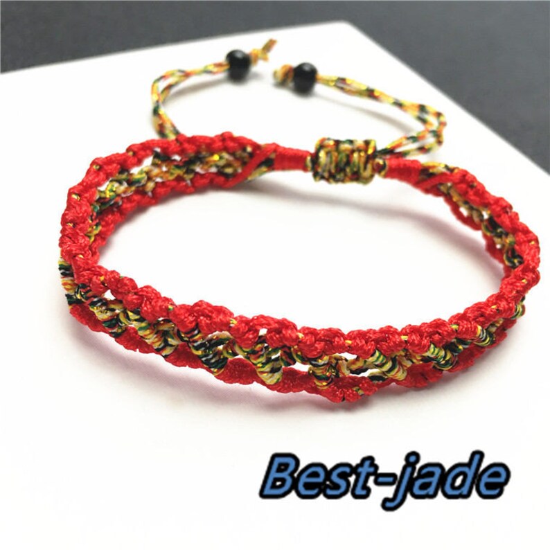 Hand LINE RED Hand Woven Braided Rope Lady Hand String Cord Etsy