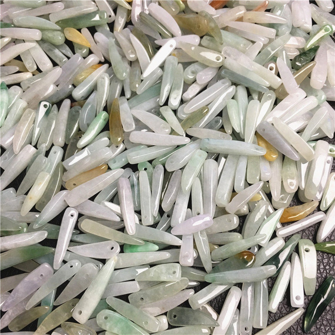 100PCS 516mm Grade A jade Chili pepper shape A stone ICY Jade Etsy