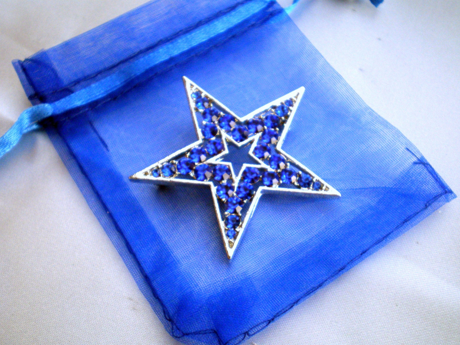 50 Sale..4th July Jewelry..star Pin..blue Star Brooch..flag Etsy