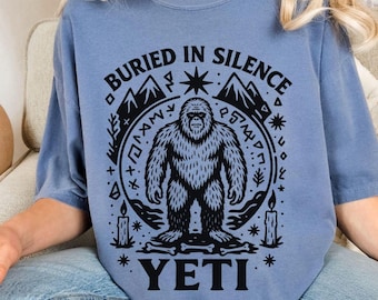 Yeti Shirt, Unisex Cryptid Shirt, Paranormal Creature T-Shirt, Urban Legend Monster, Fairy Grunge Witchy Stuff Whimsigoth Abominable Snowman