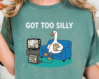 Chemise d'oie stupide, chemise d'oie devenue trop stupide, chemise idiote d'oie, chemise mauvaise oie, chemise d'oie, cadeau d'oie, oie drôle, cadeau d'amant d'oie
