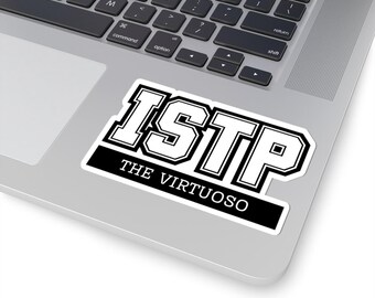 ISTP Sticker Black - The Virtuoso MBTI Type Decal, Tactical Thinker Gift, Laptop Vinyl, Myer Briggs gift ISTP gift, bumper sticker