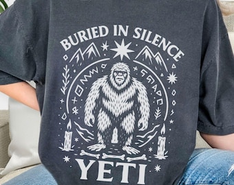 Yeti Shirt, Unisex Cryptid Shirt, Paranormal Creature T-Shirt, Urban Legend Monster, Fairy Grunge Witchy Stuff Whimsigoth Abominable Snowman