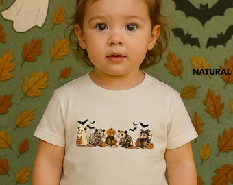 Opossum Halloween Toddler Shirt Funny Opossum Feral Halloween Opossum Lover Gifts Cute Halloween Unisex TShirt Retro Possum Halloween Tees