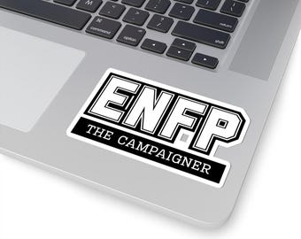 ENFP Sticker Black - The Campaigner MBTI Type Sticker, Playful Optimist, Laptop Vinyl, Myer Briggs gift, ENFP gift, bumper sticker