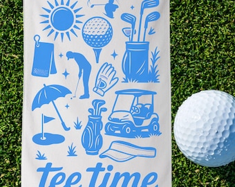 Retro golfhandduk till pappa, sportpresent, golfhandduk till golfbanan, fars dag-present, golfpresent till honom golftillbehör