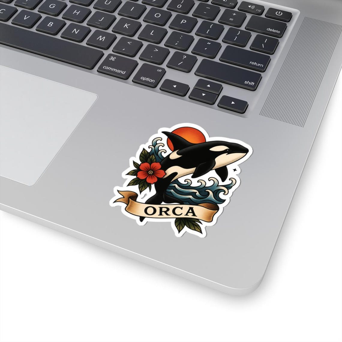 Orca Sticker, Orca Tattoo Decal, Traditional Flash Orca Sticker ...