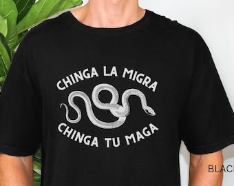 Maglietta Chinga La Migra, anti-ICE, pro-immigrazione, protesta contro l'abolizione dell'ICE, colori comfort anti-Trump 1717, attivista messicana, Chinga Tu Maga