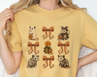 Opossum Halloween Shirt Funny Opossum Tee messy coquette Opossum Lover Gifts Cute Halloween Unisex Possum Halloween Tees Spooky Season