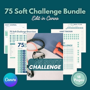 75 Soft Challenge Tracker, Daily 75 Soft Challenge journal, 75 Soft Challenge, 75 Day Challenge Printable, Fitness Journal, Habit Tracker