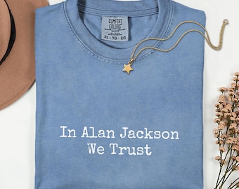 Maglietta dell'avvocato Karen Read, Processo a Karen Read, In Alan Jackson we trust, Maglietta del processo per crimini veri, Maglietta dell'avvocato difensore Alan Jackson, Colori comodi