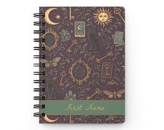 Custom Witchy Journal, Personalized journal, Witchy stuff, Witchy Journal, Custom Celestial Journal, Personalized Gift, whimsigoth journal