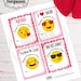 Printable Kids Valentine Card, Printable Valentine, Emoji Valentines ...