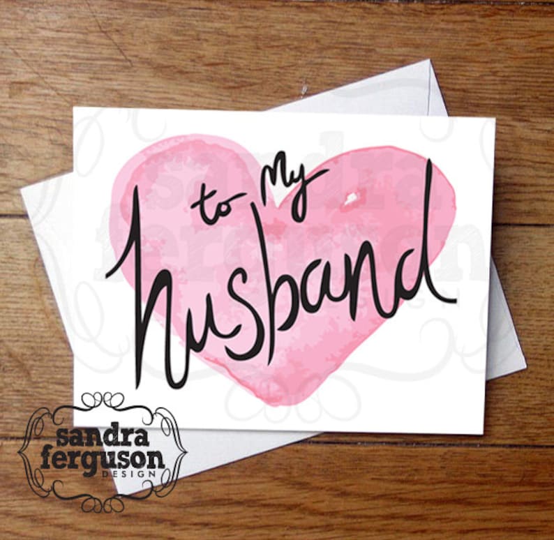 5x7 printable to my husband card love etsy