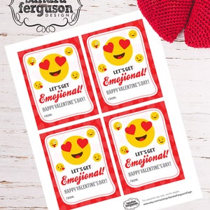 Printable Kids Valentine Card, Printable Valentine, Emoji Valentines ...