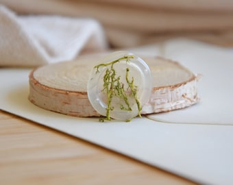 Heißkleber-Wachssiegel mit grünem Moos, Hochzeits-Wachssiegel, Wachssiegel für Umschläge und Briefpapier, Wachssiegel mit Kleber, Wachssiegel mit Moos