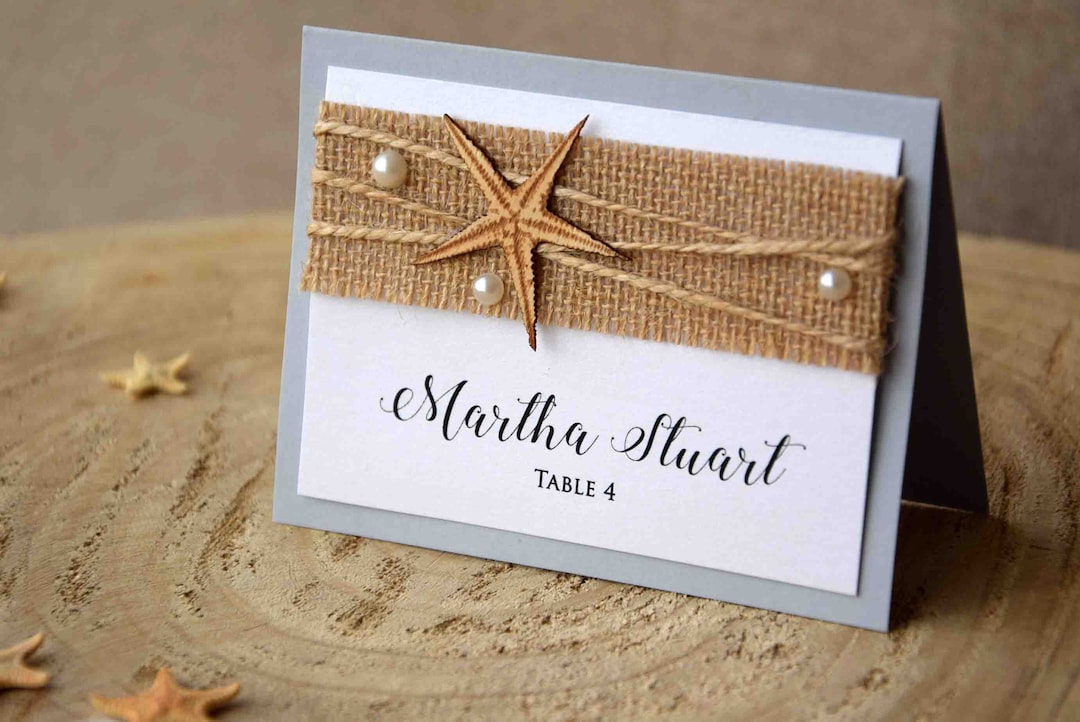 Beach Place Cards, Name Place Cards, Place Card Names, Beach Wedding ...