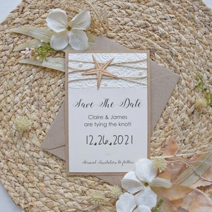 Beach Wedding Save The Date Cards, Unique Save The Dates, Destination Wedding Save The Dates, Tropical Rustic Save The Date, Semi-custom