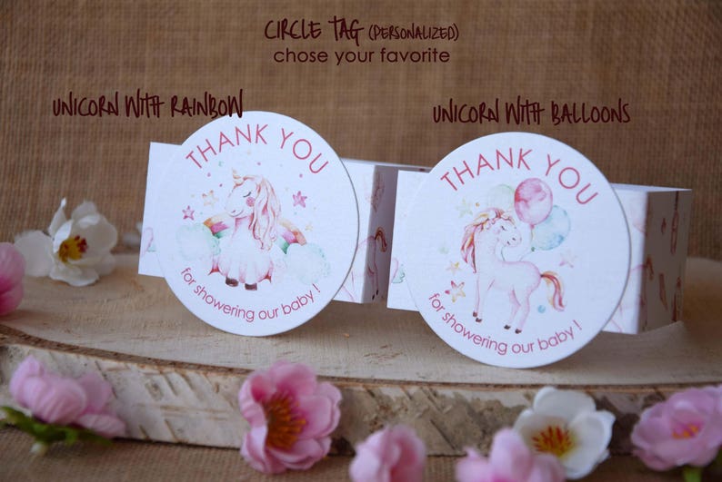 Unicorn Party Favor Boxes, Unicorn Baby Shower Favor Boxes, Baby Shower Gift Boxes, Birthday Favor Boxes, Custom Favor Boxes PACK of 5 image 3