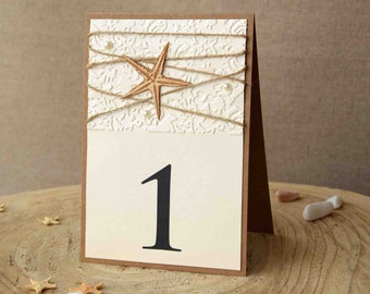 Beach Table Number, Wedding Table Number, Escort Cards, Wedding Table Numbers, Rustic Table Numbers, Kraft Table Number, Rustic Chic Number