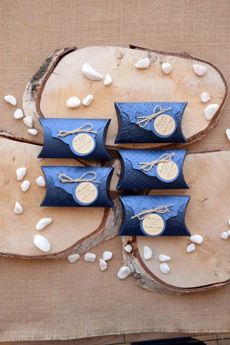 Rustic Pillow Boxes 5 Favor Pillow Boxes Wedding Favor Etsy