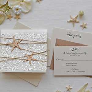 Inviti per matrimonio in spiaggia con biglietti RSVP, invito tascabile per matrimonio in spiaggia, biglietto semplice ed elegante per matrimonio in spiaggia, biglietti per matrimonio unici