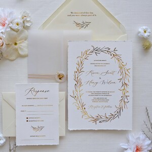 Willow & Arc Trouwuitnodiging Suite, Minimalistische Uitnodigingssuite, Gepersonaliseerde Trouwuitnodiging, Unieke en Elegante Uitnodiging met RSVP