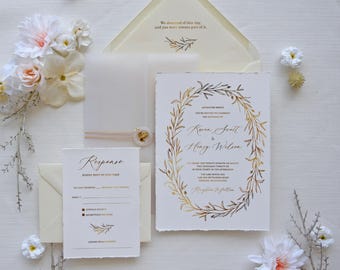 Willow & Arc Wedding Invitation Suite, Minimalist Invitation Suite, Personalized Wedding Invitation, Unique and Elegant Invitation with rsvp
