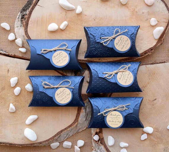 Rustic Pillow Boxes 5 Favor Pillow Boxes Wedding Favor Etsy