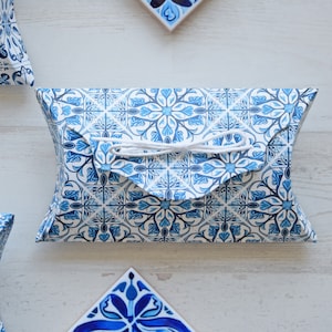 Pack of 10 Portuguese Tile Favor Boxes, Blue Favor Boxes, Party tile Favor Boxes, Shower Favor, Shower Pillow box, Unique Party Favor Boxes image 7