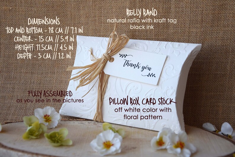 Rustic Wedding Favor Boxes Party Favor Boxes Pillow Boxes Etsy