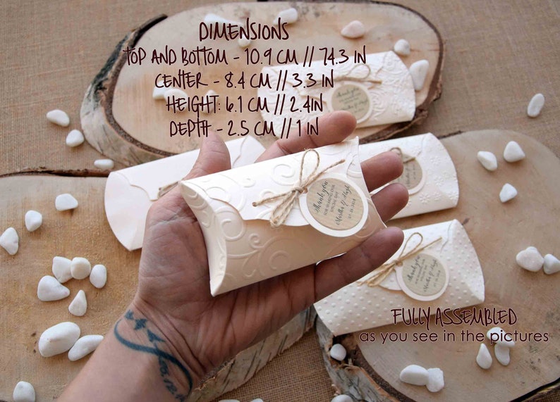 Pack of 10 Ivory Wedding Favor Boxes Party Favor Boxes Etsy