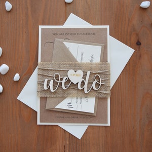 Rustic Wedding Invitations Personalized Wooden Wedding - Etsy