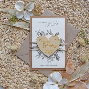 Custom Save the Date Magnets, Autumn Save the Date Heart Magnets, Best Destination Wedding Save the Dates, Save the Date Wedding Magnets