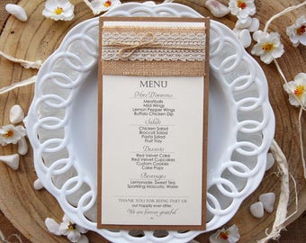 Menu voor bruiloften, feesten en evenementen - MN002B