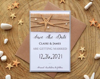 Destination Wedding Save The Dates, Beach Wedding Save The Dates, Save the Date Wedding Cards, Unique Save The Dates, Custom Save The Dates